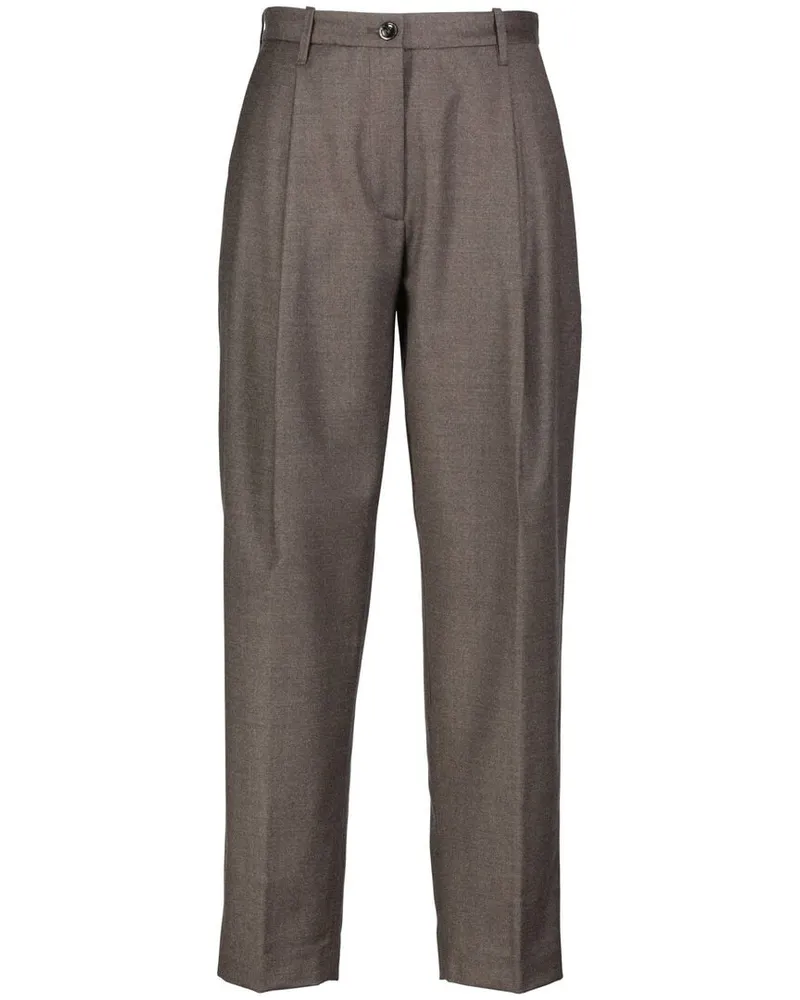 nine:inthe:morning Damen Bundfaltenhose JANIS Braun
