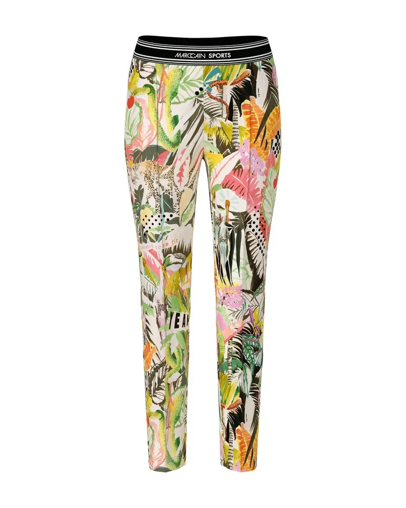 Marc Cain Damen Stretchhose SOFIA verkürzt Mehrfarbig