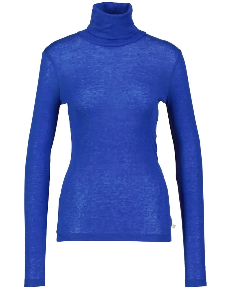 Closed Damen Langarmshirt mit Wolle Blau