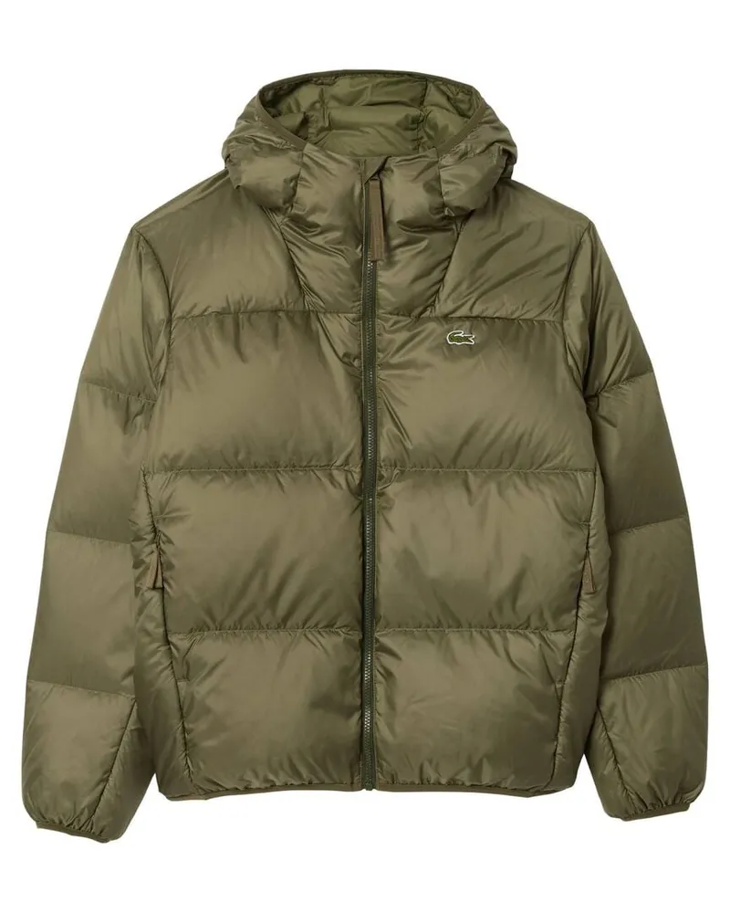 Lacoste Herren Daunenjacke mit Kapuze Grün