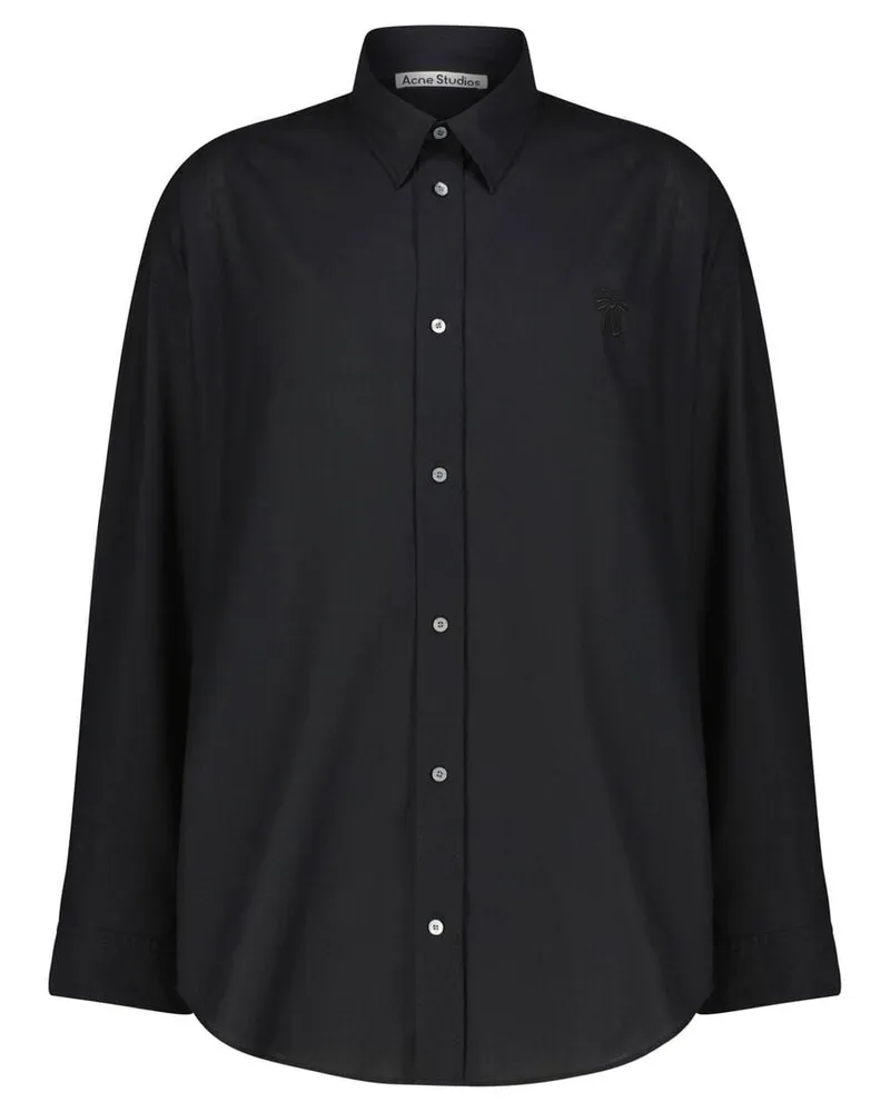 Acne Studios Herren Freizeithemd Relaxed Fit Schwarz