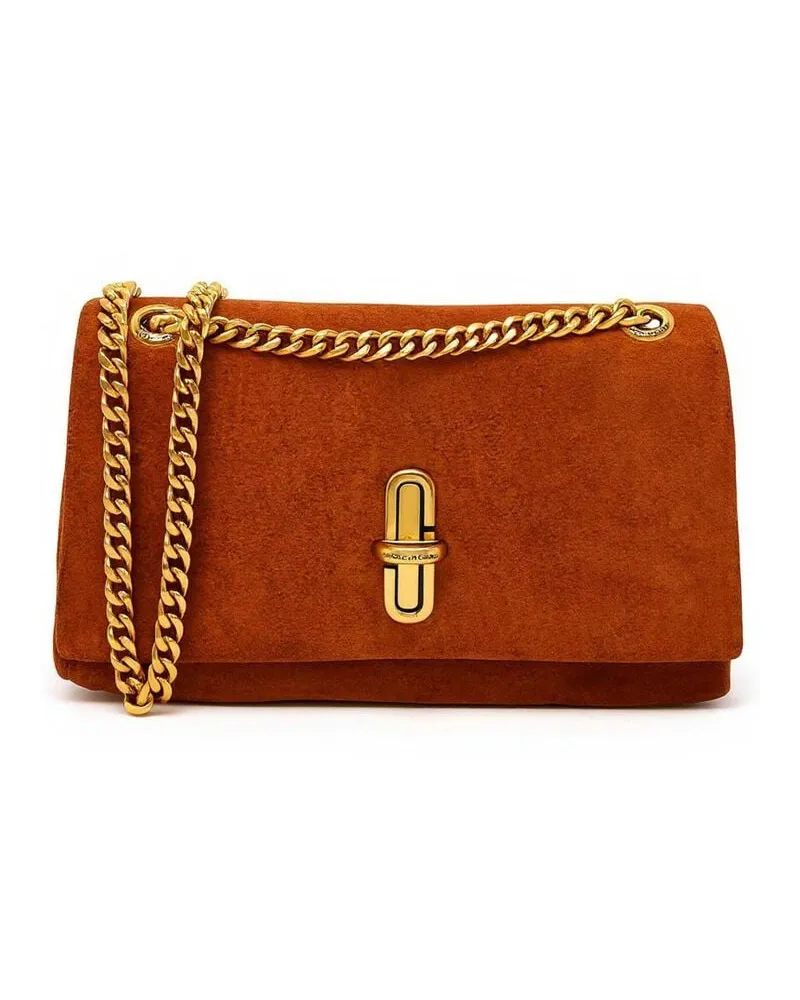 Marc Jacobs Damen Umhängetasche THE SUEDE DUAL CHAIN MINI BAG Nougat