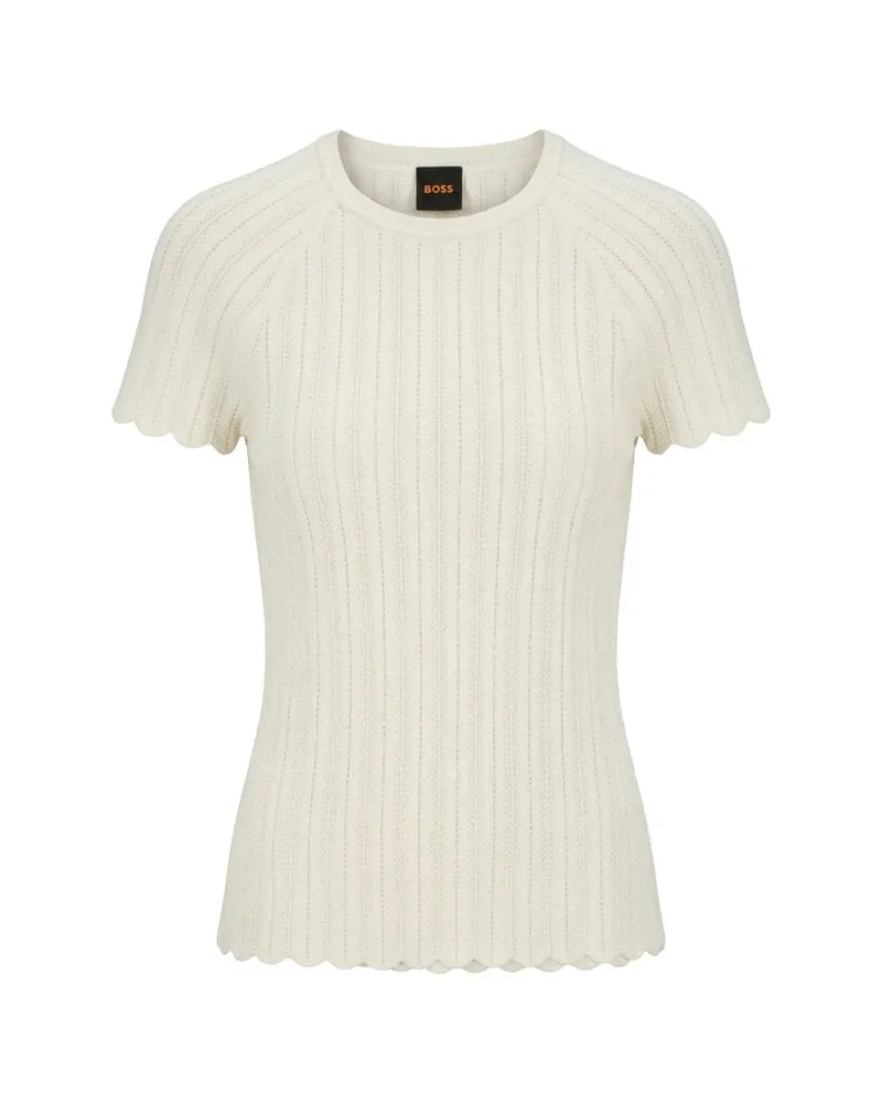 HUGO BOSS Damen Pullover C_FICE Offwhite