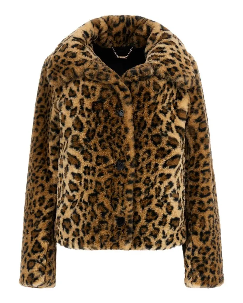 Guess Damen Jacke CECILE aus Kunstfell Braun