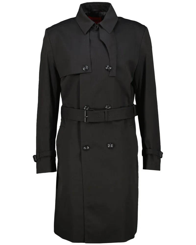 HUGO BOSS Herren Trenchcoat MALUKS Schwarz