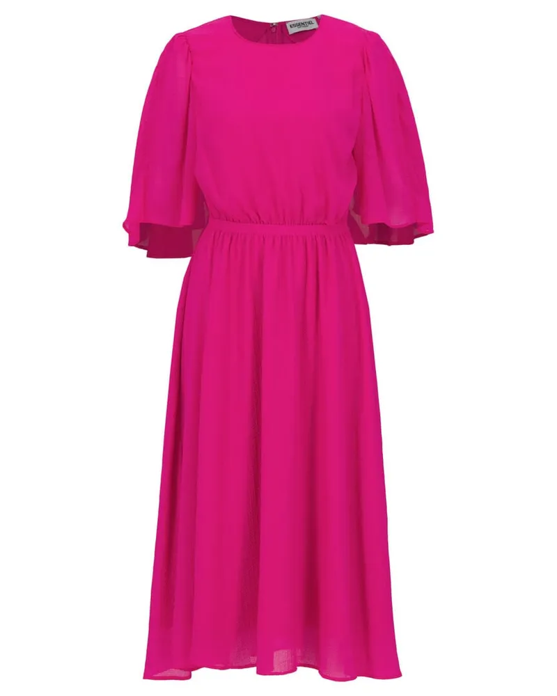 Essentiel Damen Midikleid mit Cape-Ärmeln Pink