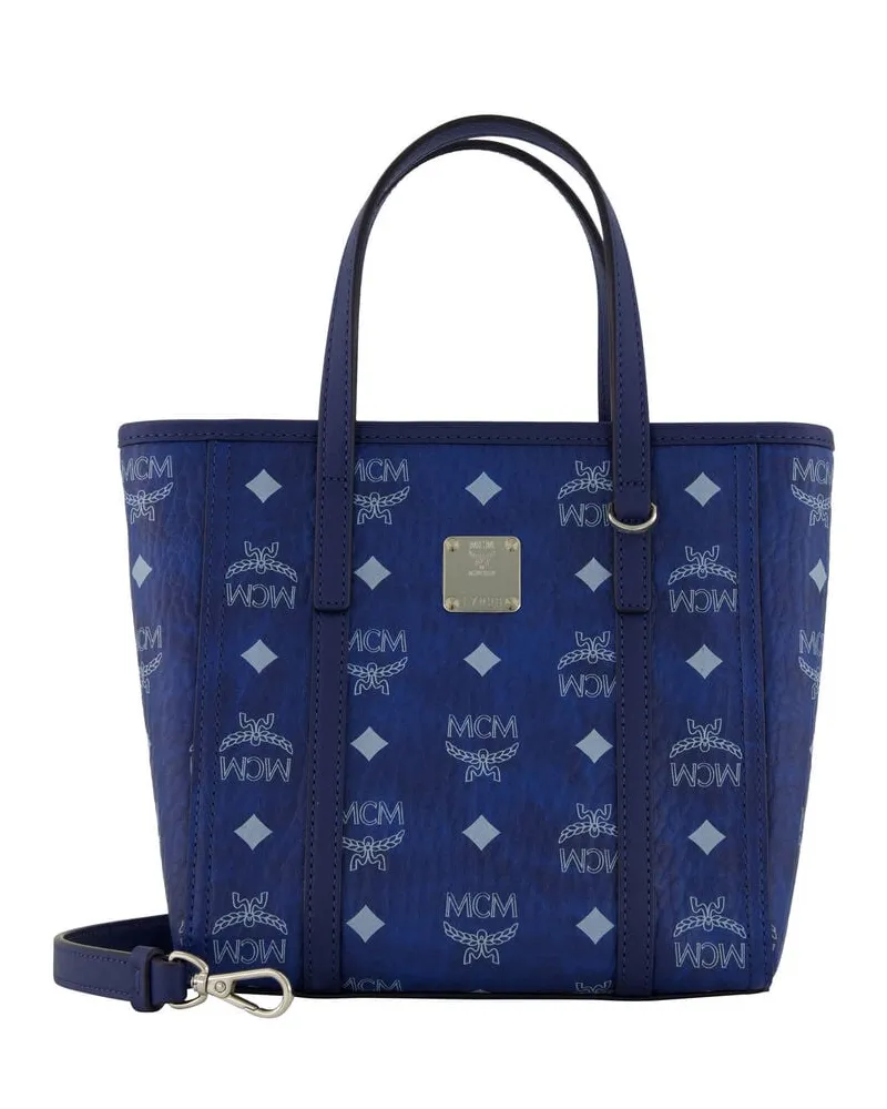 MCM Damen Shopper TONI VI Mini Blau