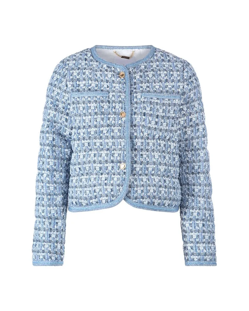 Rich&Royal Damen Jacke wattiert BOUCLE Boxy Fit Blau