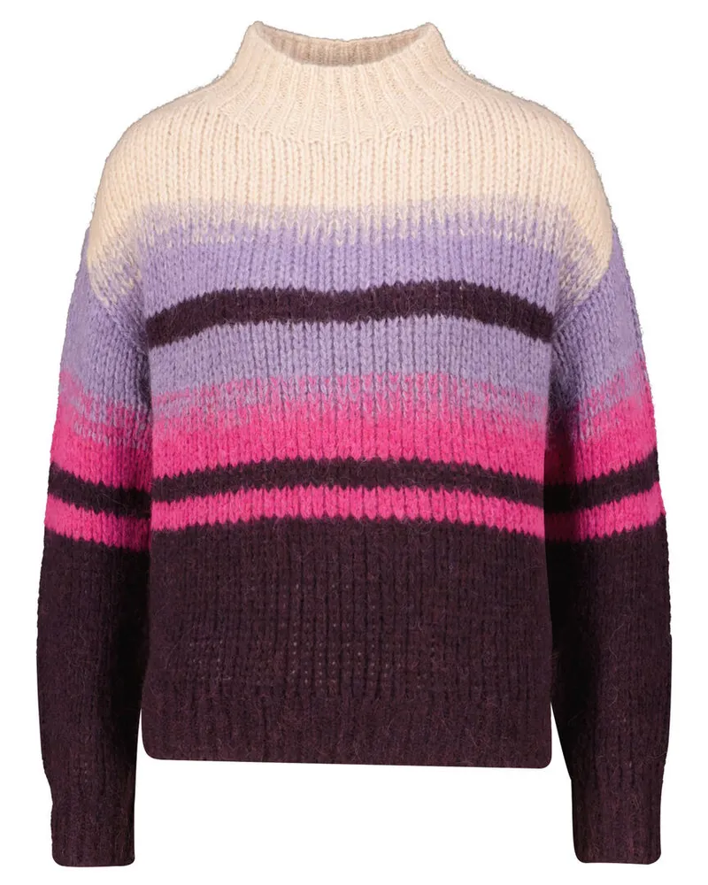 Luisa Cerano Damen Strickpullover mit Alpaka Aubergine