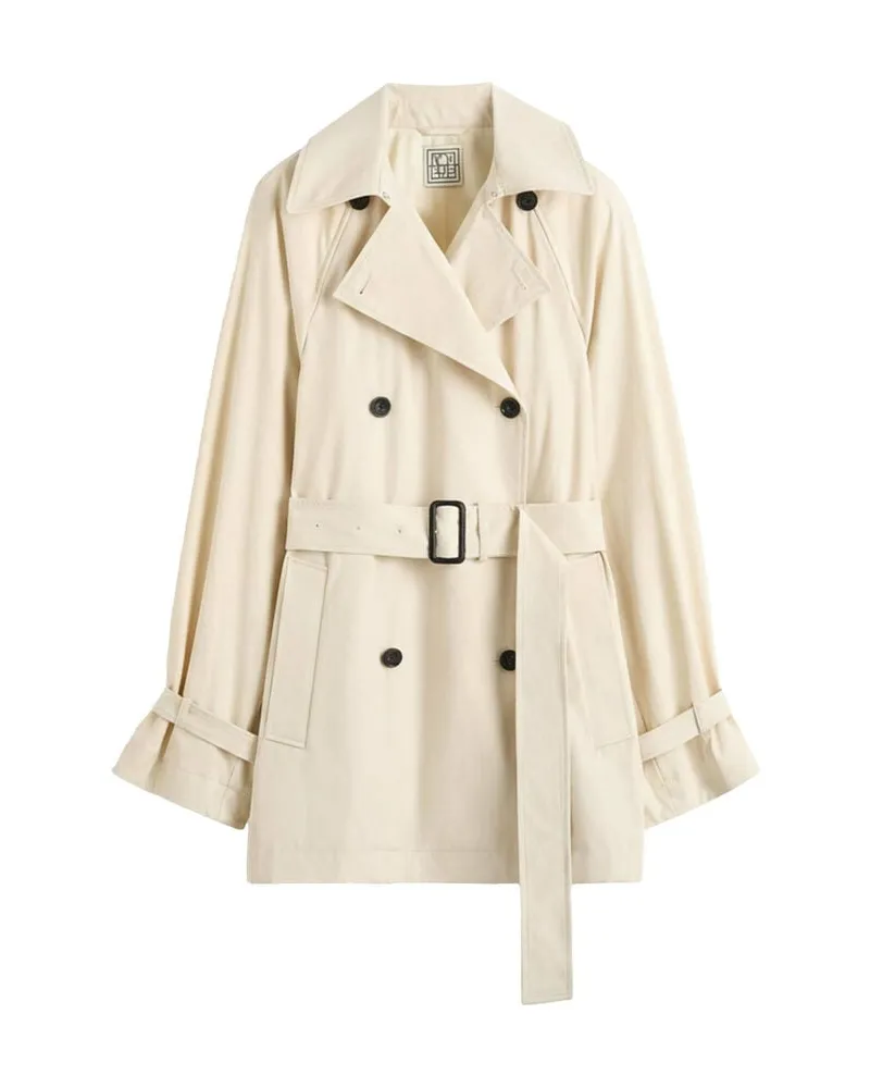 Totême Damen Trenchcoat aus Baumwolle Stein