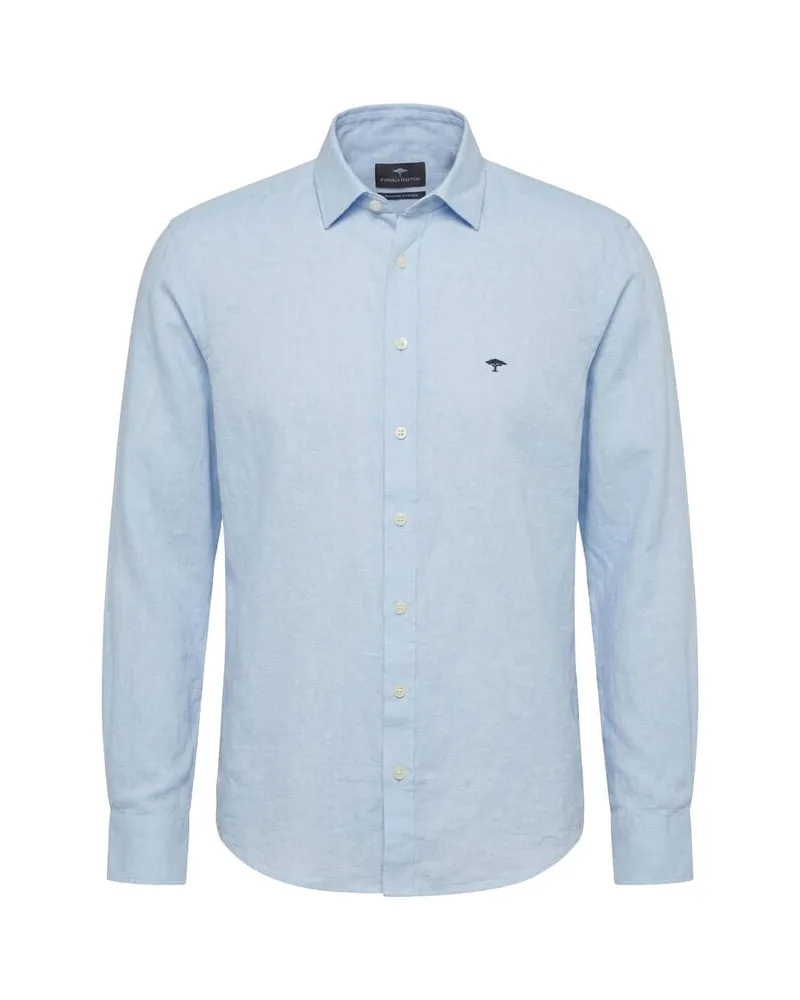 Fynch-Hatton Herren Hemd aus Leinenmix Bleu