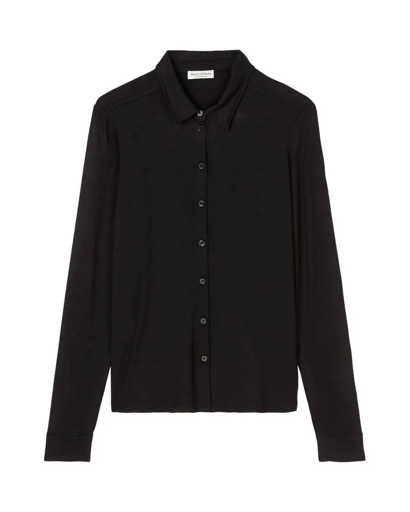 Marc O'Polo Damen Bluse Langarm Schwarz