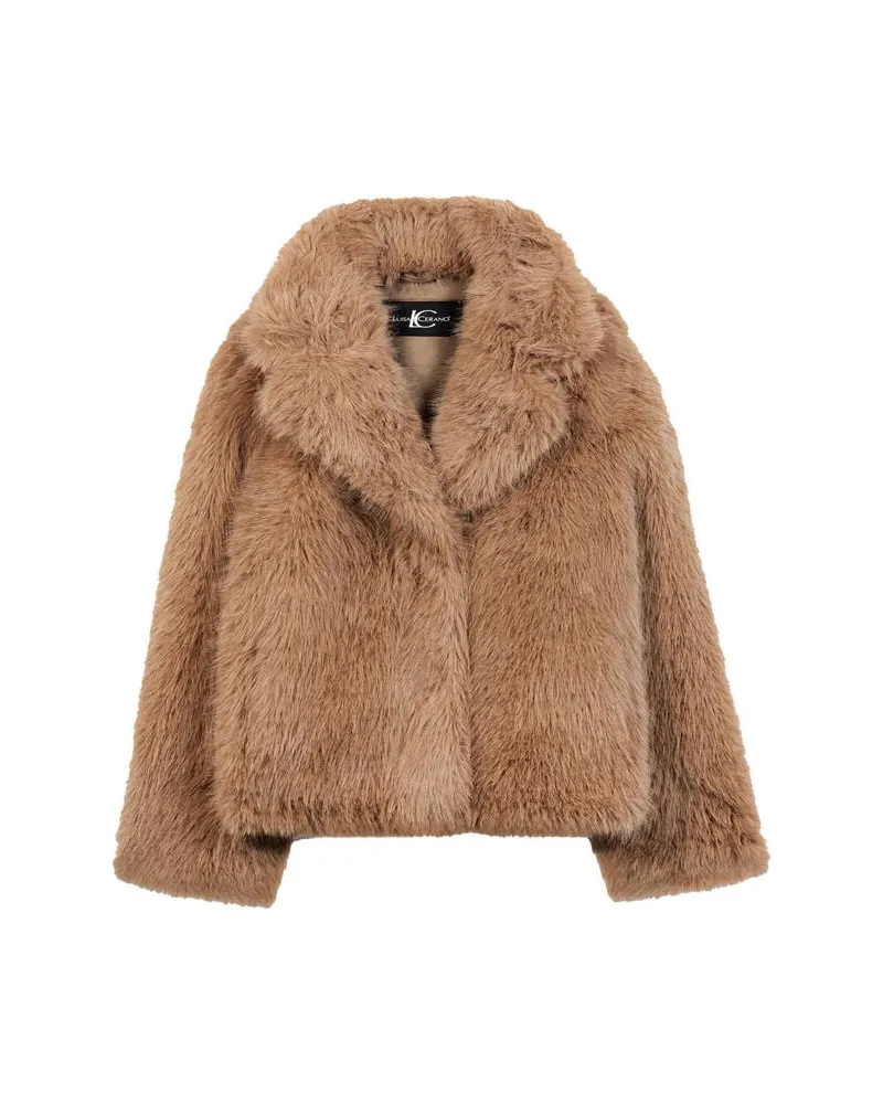 Luisa Cerano Damen Webpelzjacke Nougat