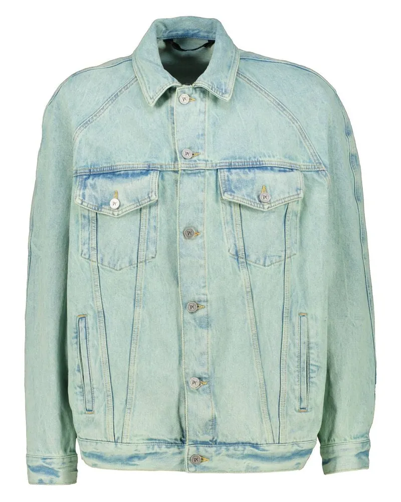 Palm Angels Herren Jeansjacke OVERDYE LOGO LOOSE DENIM Bleached