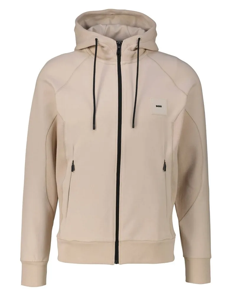 HUGO BOSS Herren Sweatjacke SAGGY RIB Camel