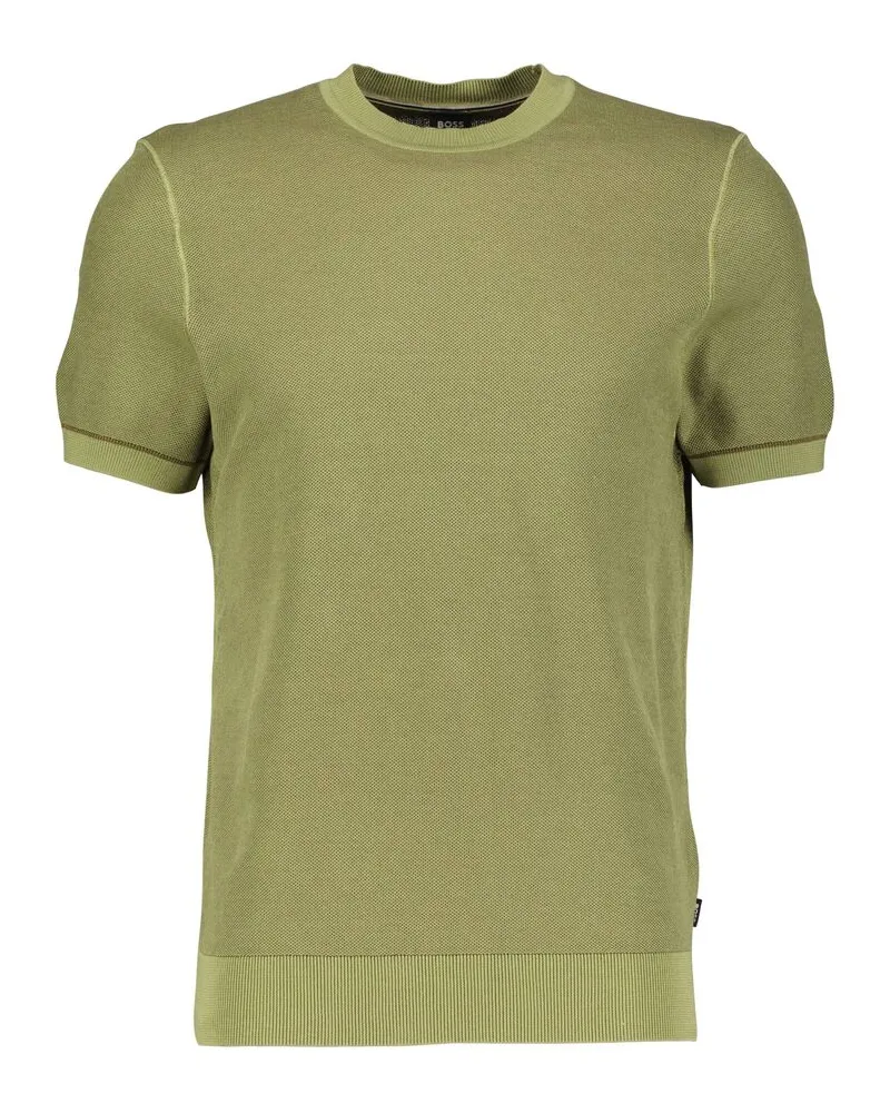 HUGO BOSS Herren T-Shirt aus Feinstrick H-JIANFRANCO Khaki