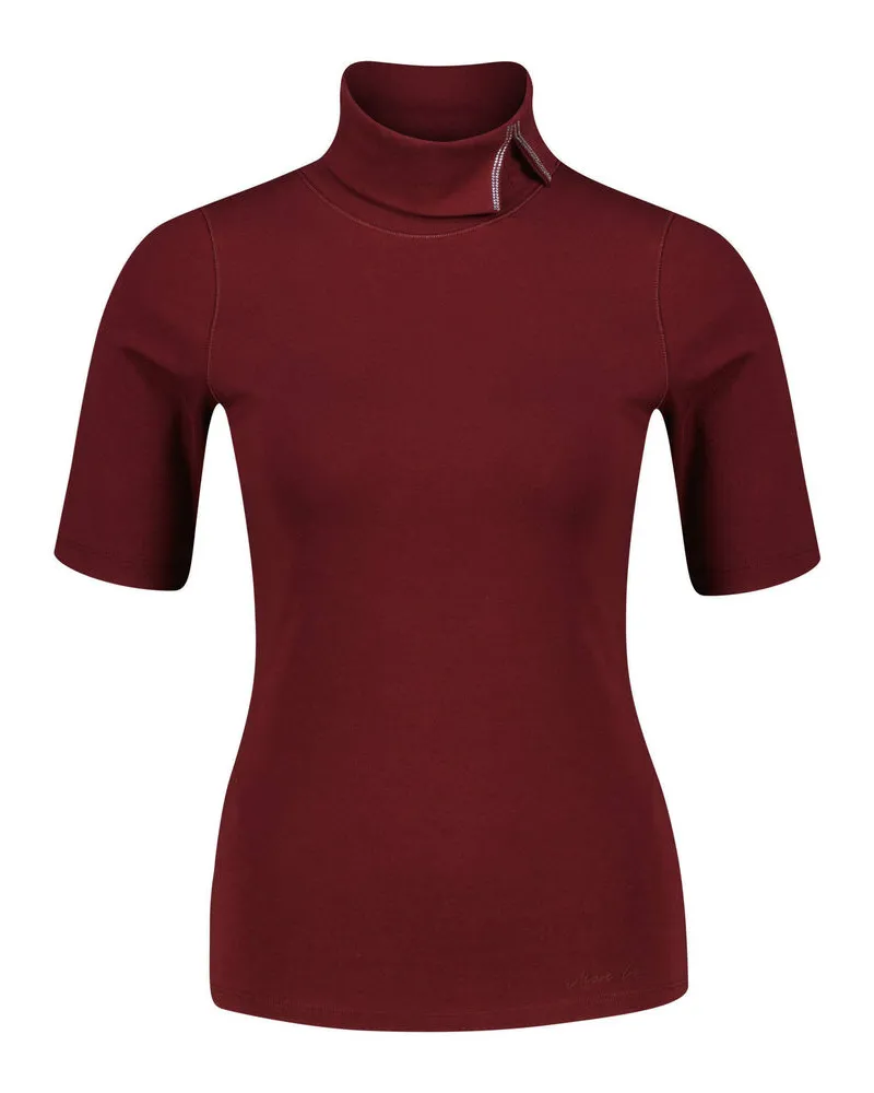 Marc Cain Damen T-Shirt mit Rollkragen Braun