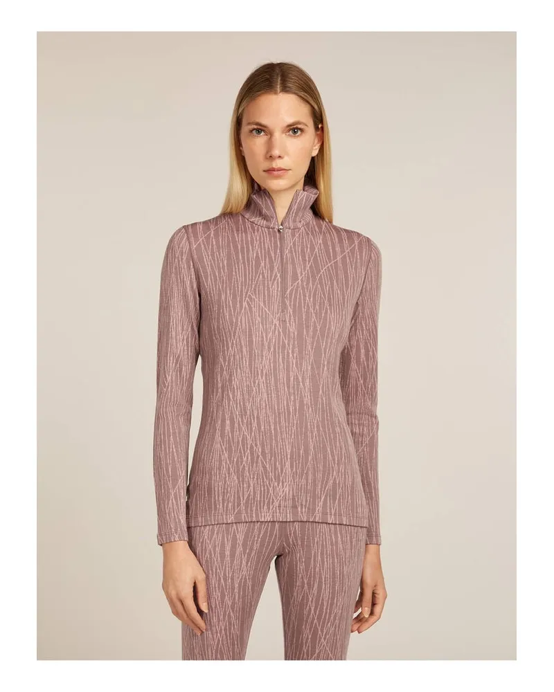 Icebreaker Damen Longsleeve aus Merinowolle 260 VERTEX Slim Fit Altrosa