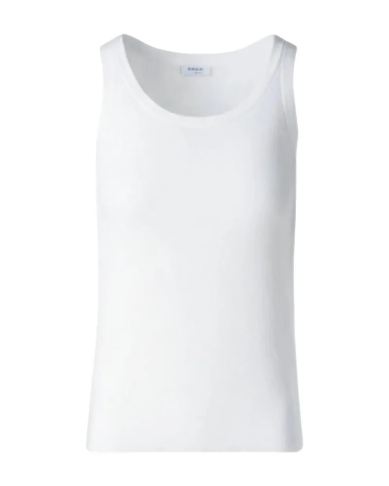Akris Damen Top aus Wolle Weiss
