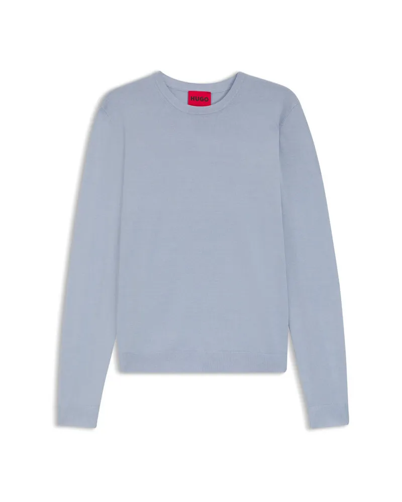 HUGO BOSS Herren Feinstrickpullover mit Viskose SAN CODY-CV Slim Fit Blau