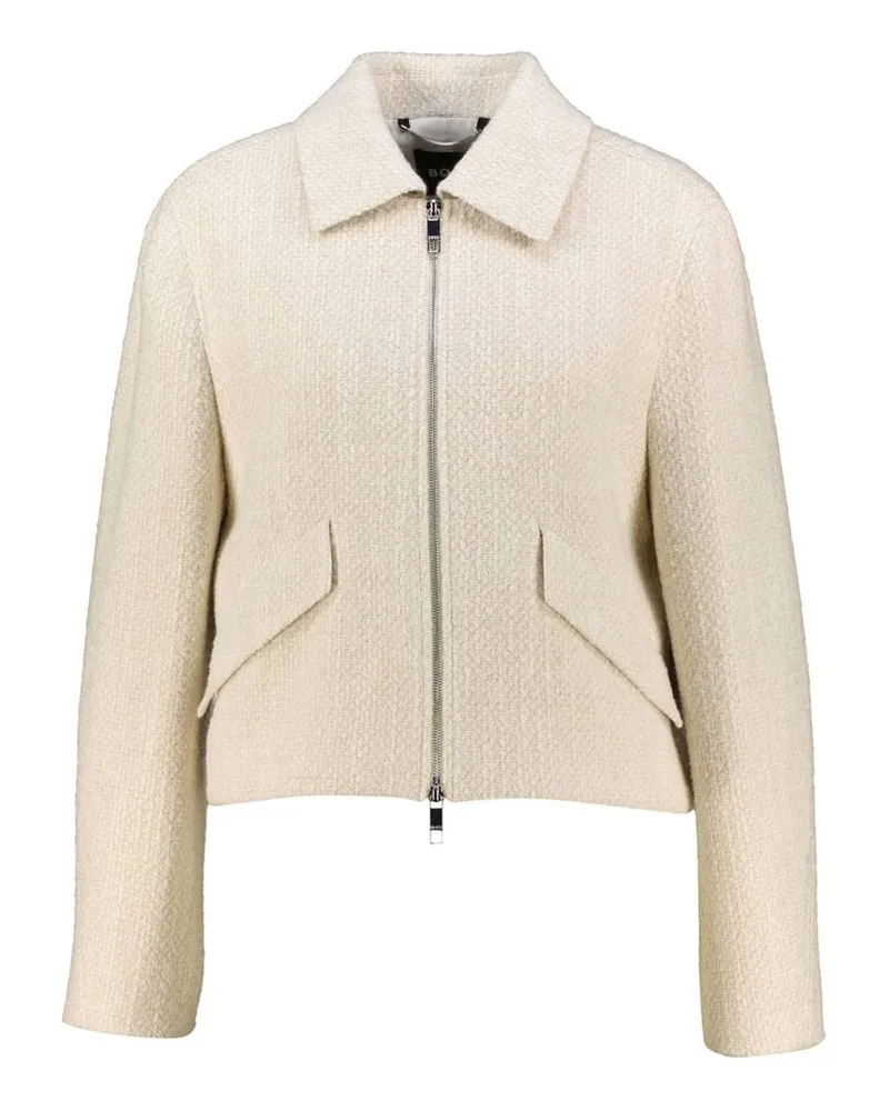 HUGO BOSS Damen Jacke mit Wolle CAFIORE Weiss