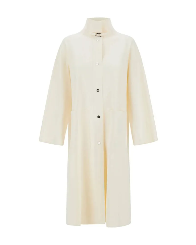 Herno Damen Mantel aus First Act PEF Weiss