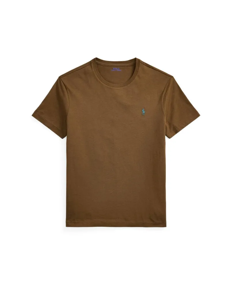Ralph Lauren Herren T-Shirt Custom Slim Fit Braun