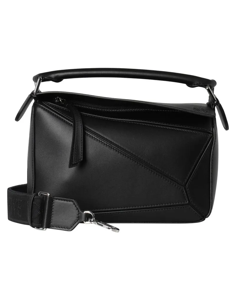 Loewe Damen Henkeltasche PUZZLE BAG SMALL Schwarz
