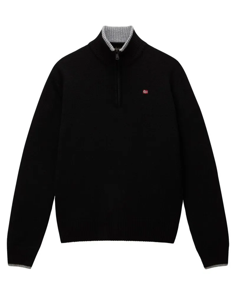 Napapijri Herren Strickpullover DAIN HZ 5 Schwarz