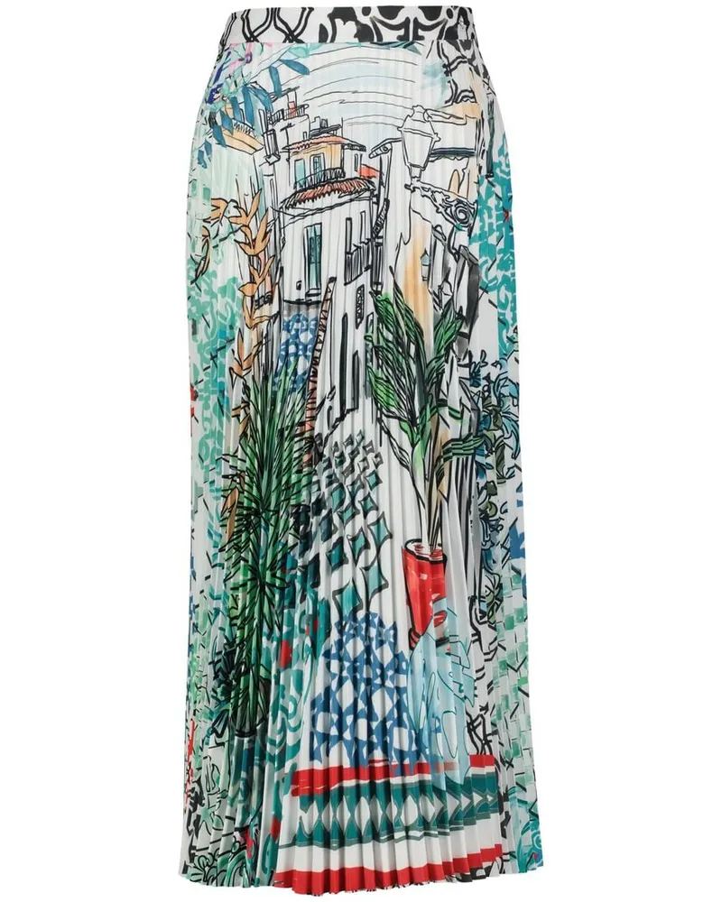 Marc Cain Damen Plisseerock Mint