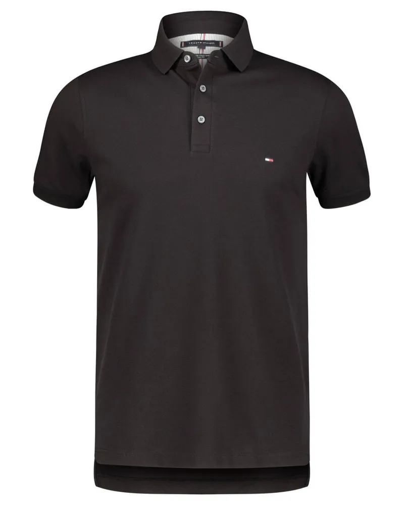 Tommy Hilfiger Herren Poloshirt THE 1985 Slim Fit Schwarz