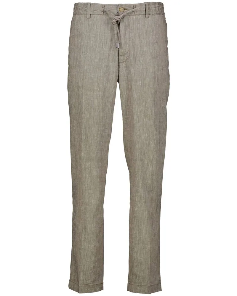 HUGO BOSS Herren Hose mit Leinen C-KANE-RDS Regular Fit Braun