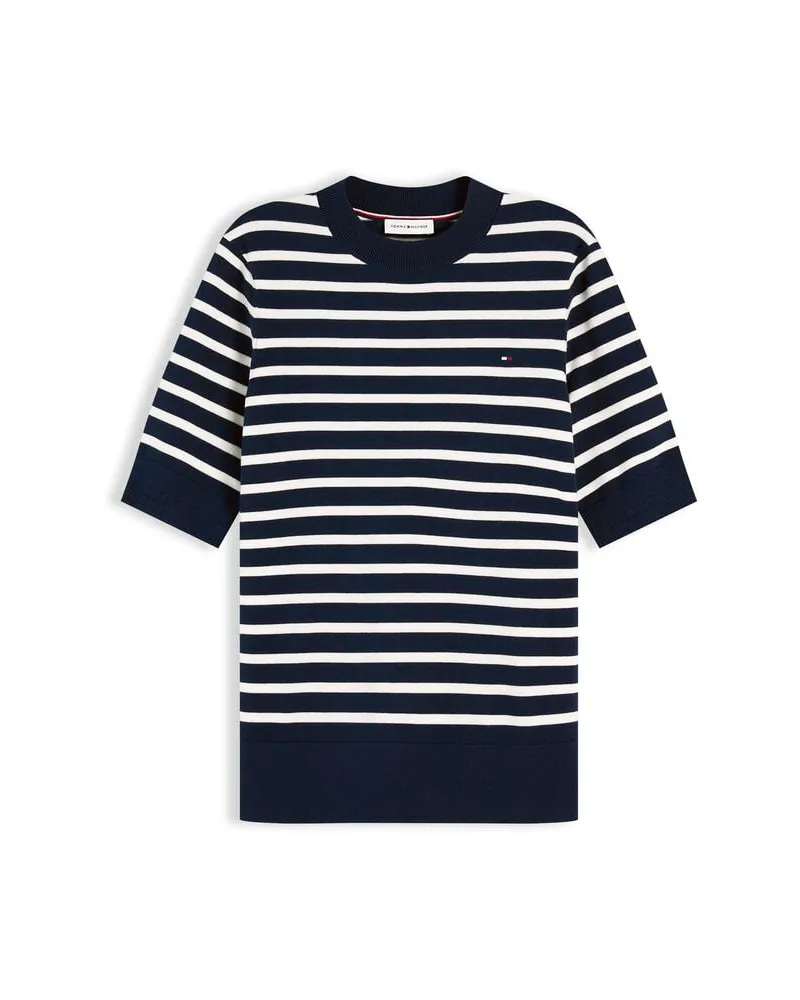 Tommy Hilfiger Damen Strickshirt aus Baumwolle Marine