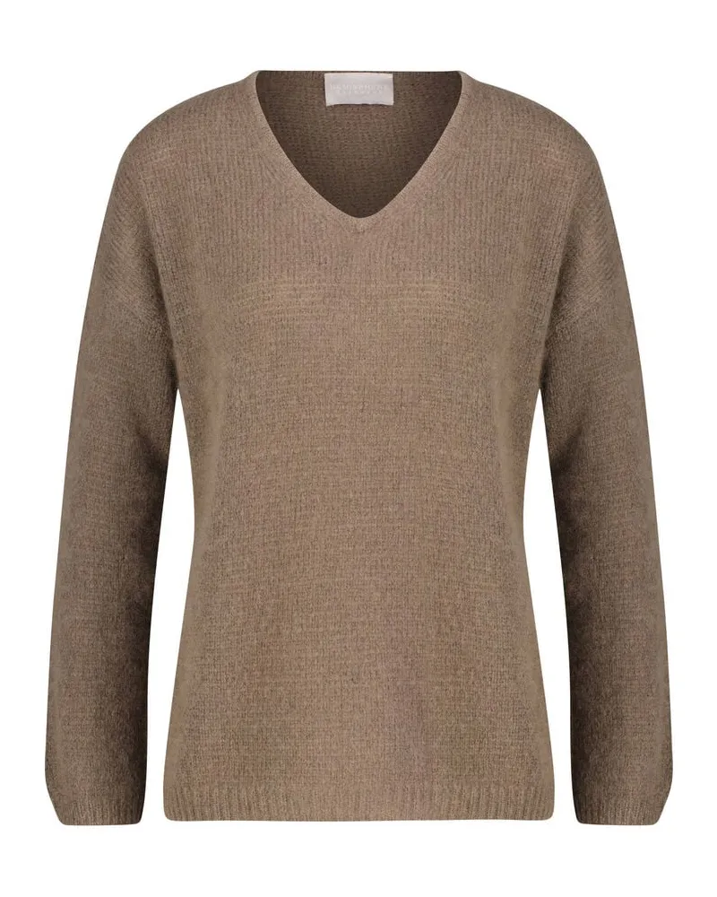 hemisphere Damen Strickpullover aus Kaschmir und Seide Taupe