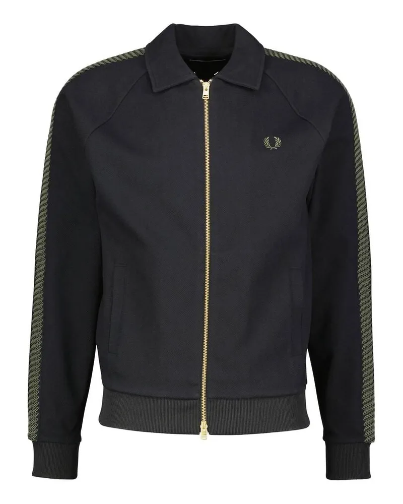 Fred Perry Herren Jacke TENNIS GRIP TRACK Schwarz