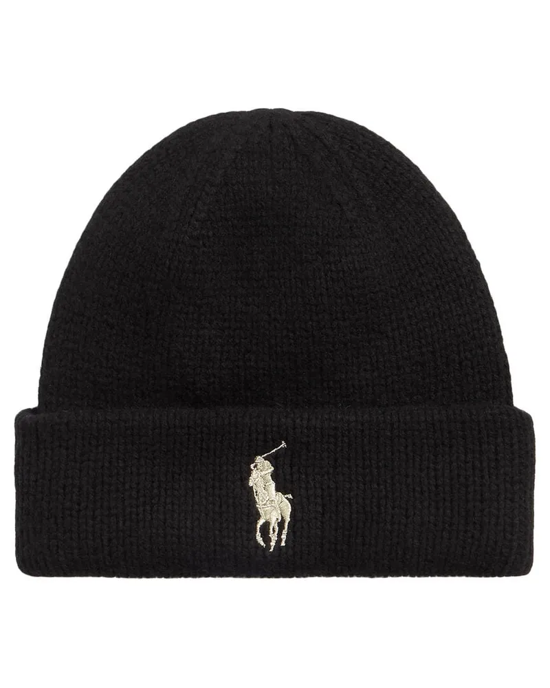 Ralph Lauren Herren Wollmütze Schwarz