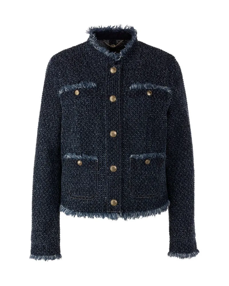 Marc Cain Damen Jacke in Tweed-Optik Indigo