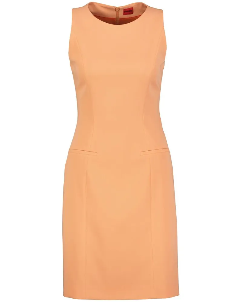 HUGO BOSS Damen Etuikleid KAMBALI Regular Fit Orange