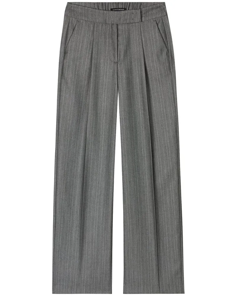 Luisa Cerano Damen Hose Wide Leg Grau