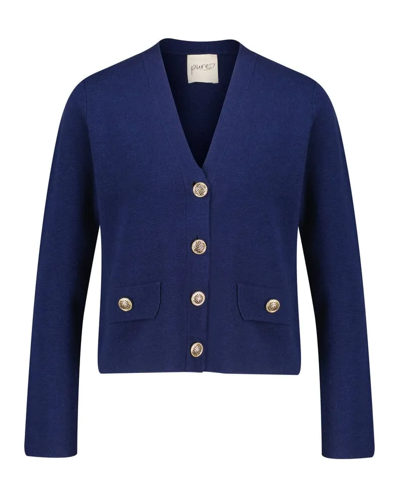 pure Damen Strickjacke aus Wolle Marine