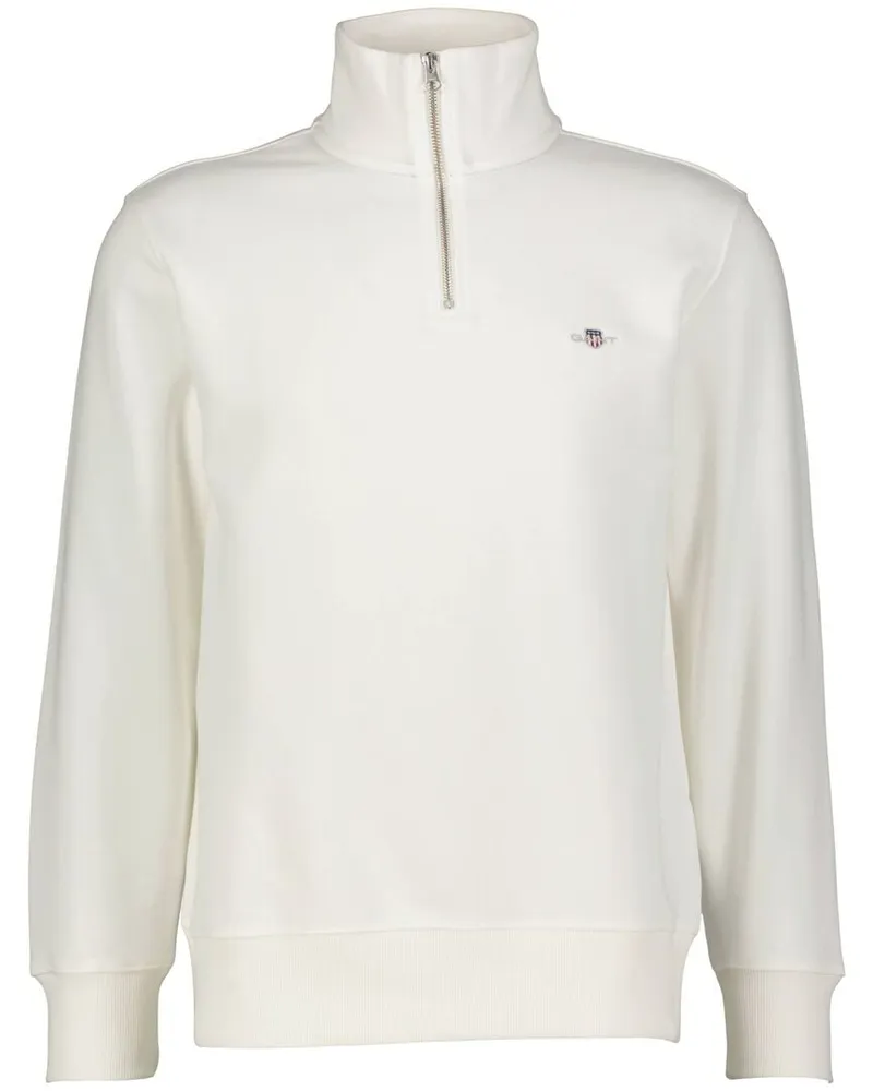 Gant Herren Sweatshirt mit Stehkragen Offwhite