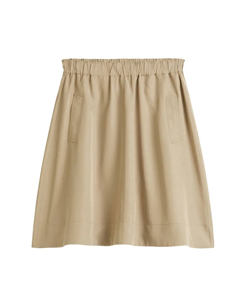 Marc O'Polo Damen Rock aus Lyocell-Leinen-Mix Sand