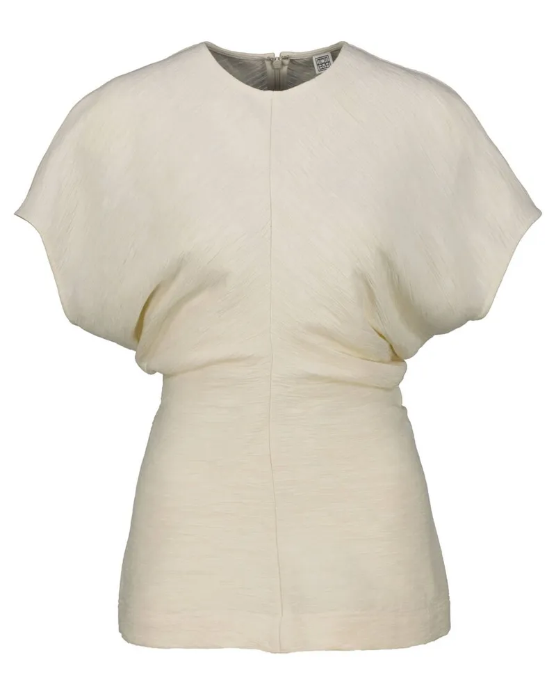 Totême Damen Top aus edlem Viskosemix Offwhite