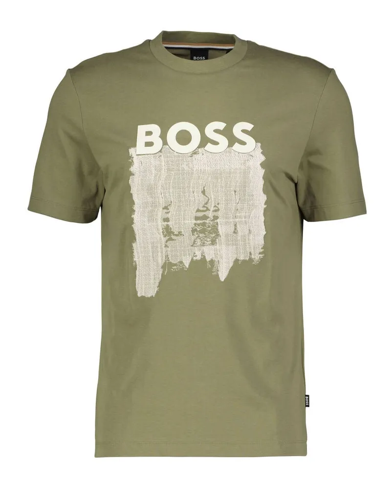HUGO BOSS Herren T-Shirt mit Artwork C-THOMPSON Grün