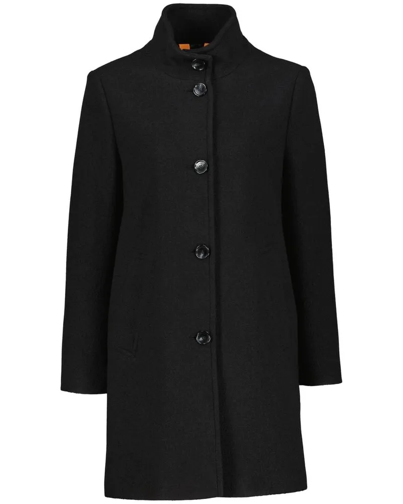 HUGO BOSS Damen Mantel aus Schurwolle COHSANDY Schwarz