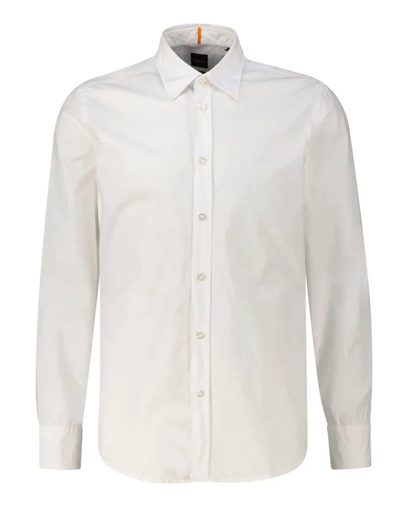 HUGO BOSS Herren Hemd RELEGANT_6_M Regular Fit Weiss