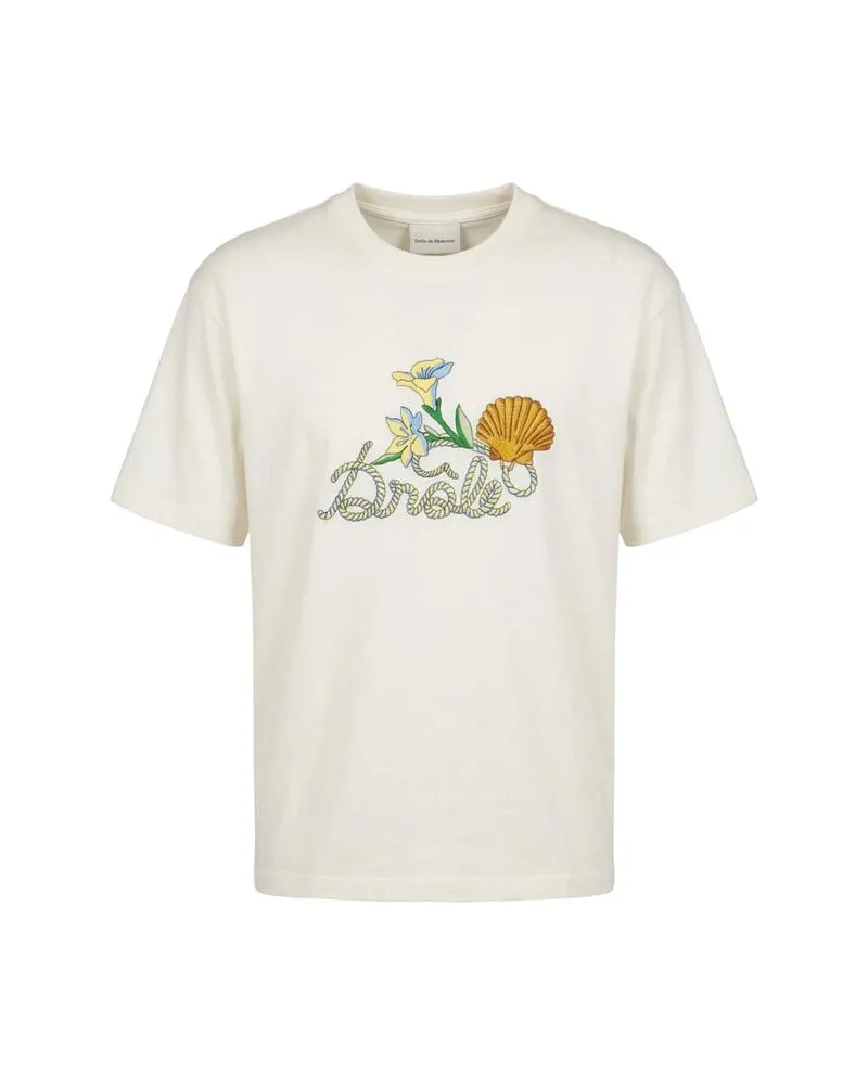 Drôle de Monsieur Herren T-Shirt DRÔLE SHELL Weiss