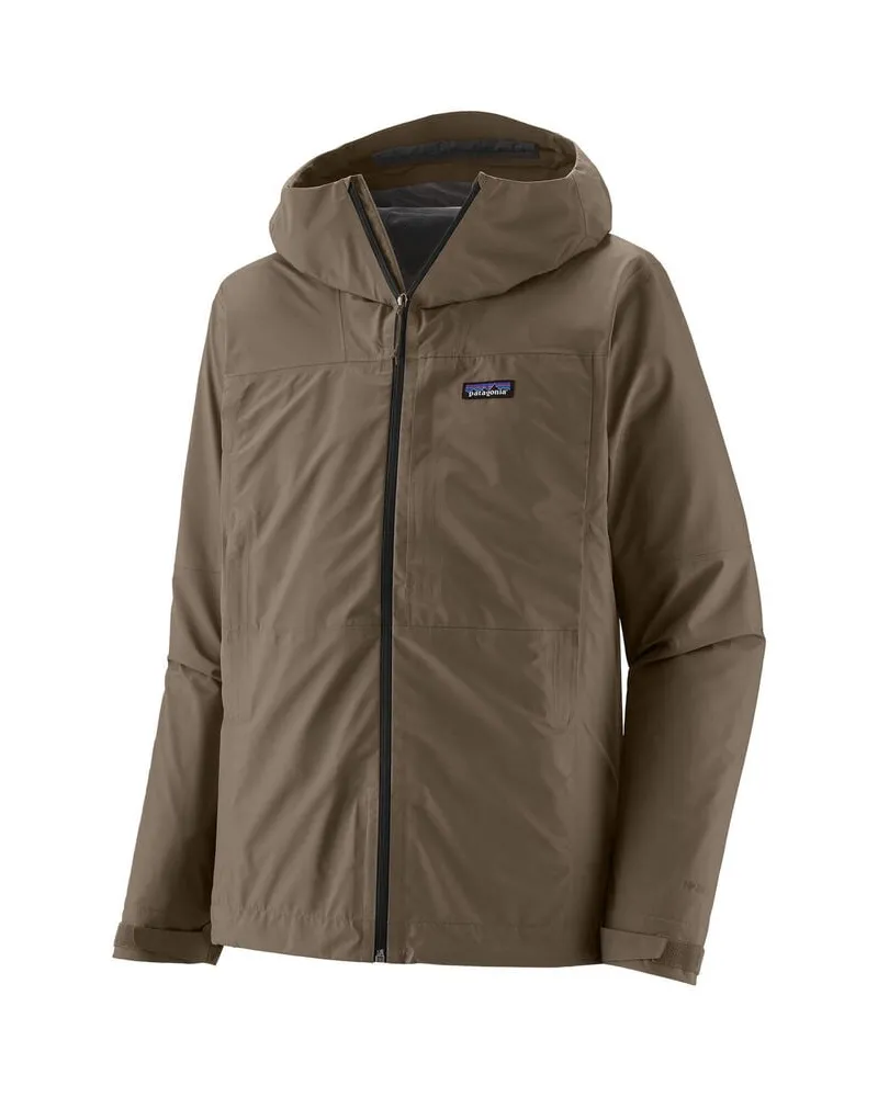 Patagonia Herren Jacke BOULDER FORK RAIN Regular Fit Dunkelbraun