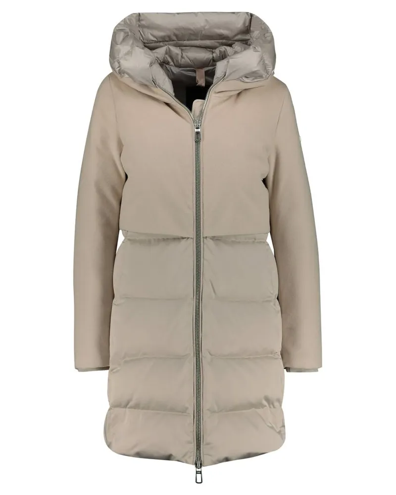DUNO Damen Daunenmantel BALLON-X mit Kapuze Offwhite