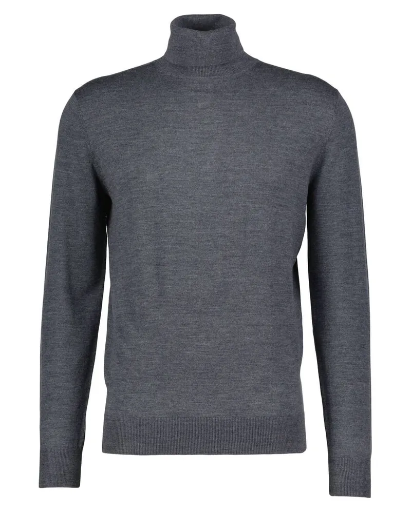 Frantina Herren Rollkragen-Pullover aus Wolle Anthrazit